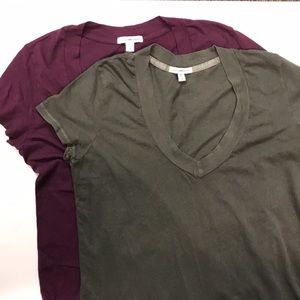 James Perse V-Neck Tops Combo Size 3